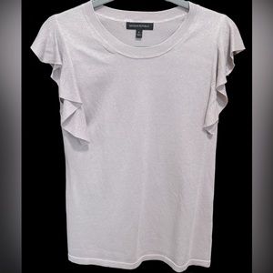 Banana Republic Knit Sleeveless Sweater with Ruffle Trim